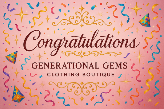 Generational Gems Congratulations pink colorful festive gift card