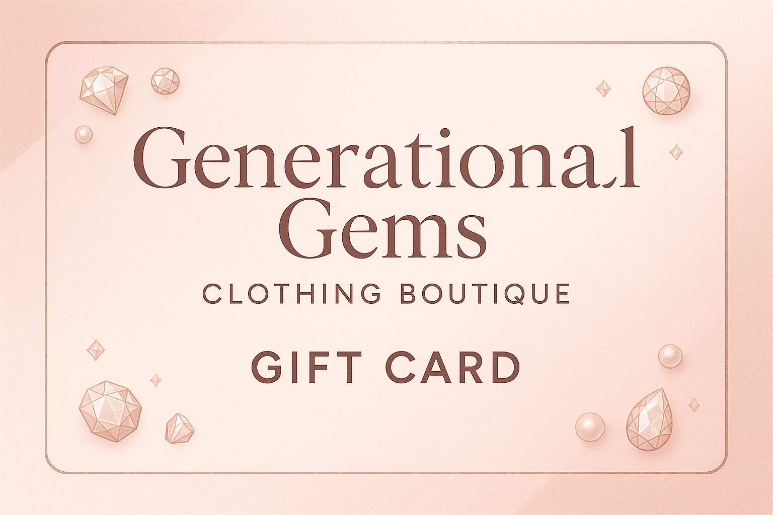 Generational Gems pink general gift card